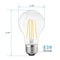 Luxrite A19 LED Edison Light Bulbs 12W 100W Equivalent 1600LM 5000K Bright White Dimmable E26 Base, 6PK LR21663-6PK - alternate 2